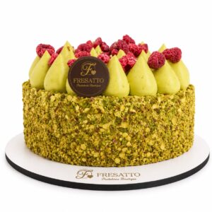 Torta de Pistacho y Frambuesa